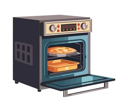 Grilled bread in modern kitchen with appliance Stock Illustration