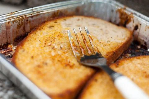 Grilled bread toast. Stock Photos
