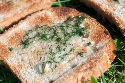 Grilled bruschetta Stock Photos