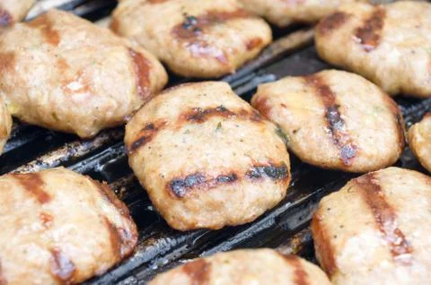 Grilled burger Foto stock
