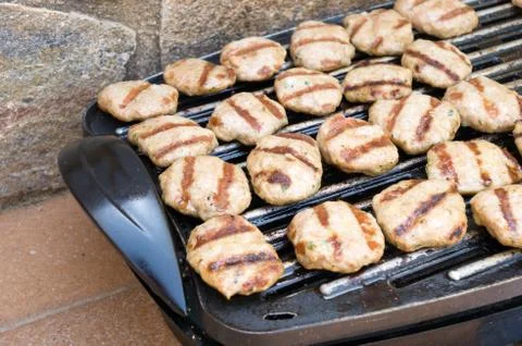 Grilled burger Stock Photos