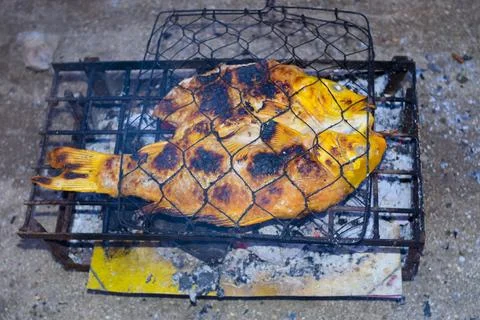 Grilled carp Stock Photos