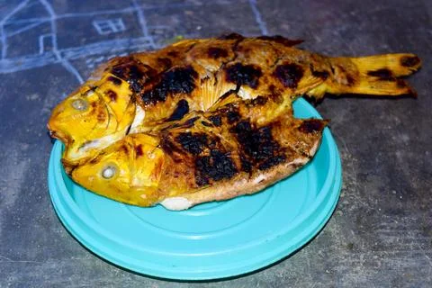 Grilled carp Stock Photos
