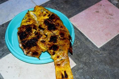 Grilled carp Stock Photos