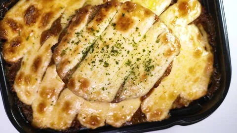 Grilled Cheese Curry close up, rotating Stock Footage 316991984
