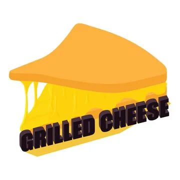 Grilled cheese icon isometric vector. Hot homemade mozzarella cheese sandwich Stockillustratie
