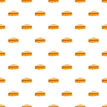Grilled cheese sandwich pattern creating a background Ilustração Stock