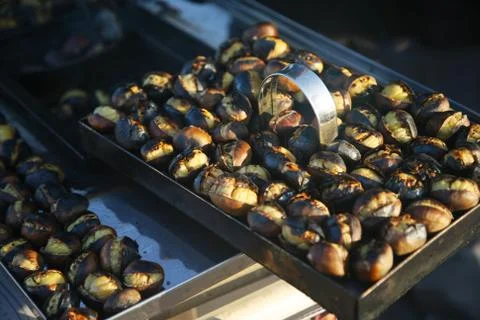 Grilled Chestnut Stock Photos