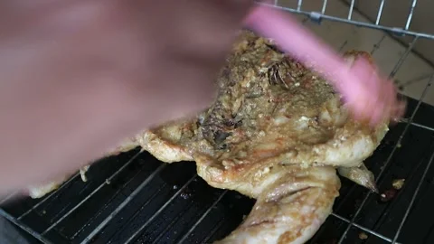 Grilled chicken 1 Video stock 269540055