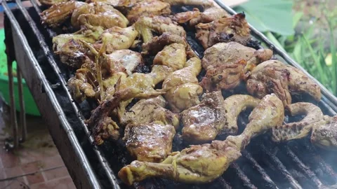 Grilled chicken (1) Stock-Footage 280118428