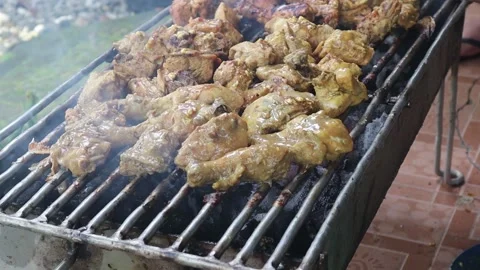 Grilled chicken (3) Video stock 280118458