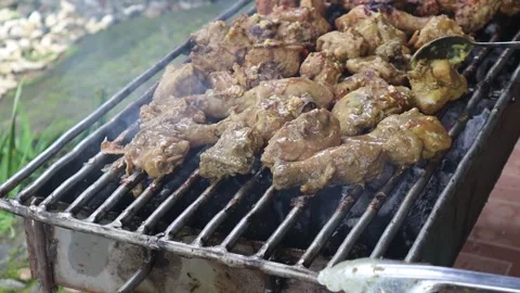 Grilled chicken (4) Video stock 280118459