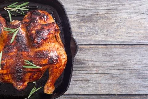 Grilled chicken background Stock Photos