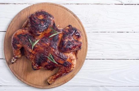 Grilled chicken background Stock Photos
