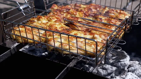Grilled Chicken on BBQ Grill Stock-Footage 293207179