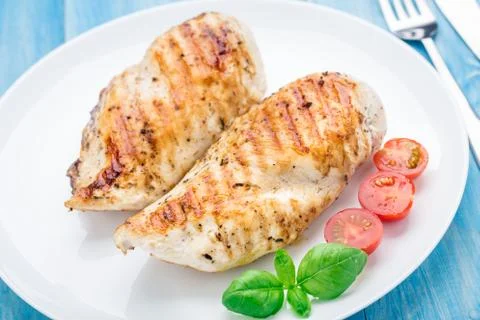 Grilled chicken breasts Stock Photos