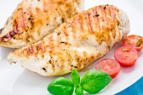 Grilled chicken breasts Stock Photos