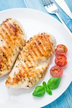 Grilled chicken breasts Stock Photos