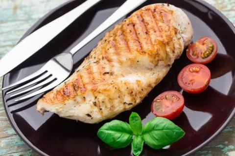 Grilled chicken breasts Stock Photos