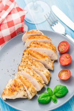 Grilled chicken breasts Stock Photos