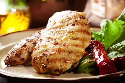 Grilled chicken breasts Stock Photos