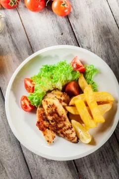 Grilled chicken breasts Stock Photos
