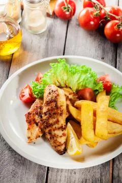 Grilled chicken breasts Stock Photos
