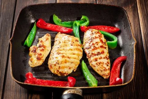 Grilled chicken breasts Stock Photos