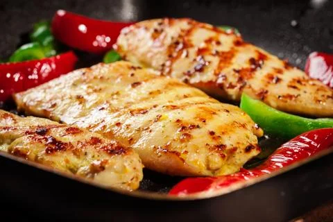 Grilled chicken breasts Stock Photos