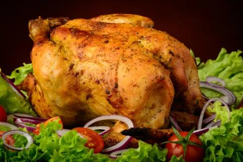 Grilled chicken closeup Stock Photos