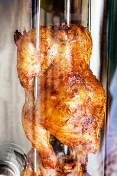 Grilled Chicken Cooking Process 스톡 사진