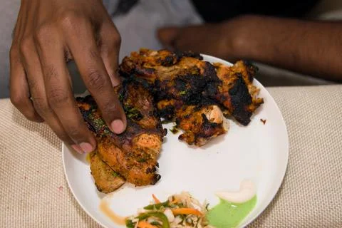 Grilled Chicken Feast Stock Photos