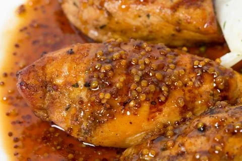 Grilled chicken fillets. Stock Photos