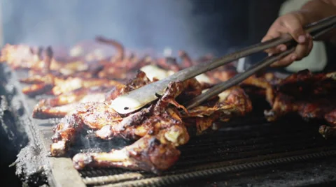 Grilled chicken Stock Footage 35896052