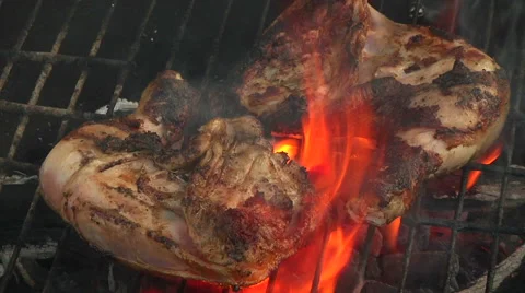 Grilled chicken Stock Footage 40274888