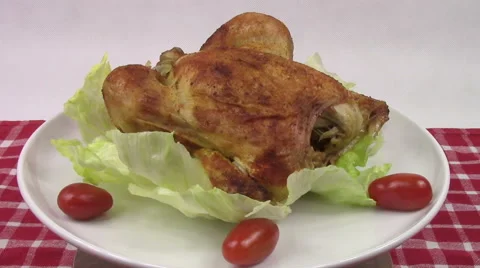 Grilled chicken Stock Footage 53749695