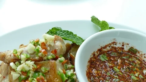 Grilled Chicken Video stock 76187374