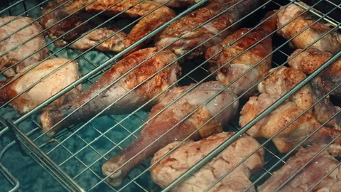 Grilled chicken Stock Footage