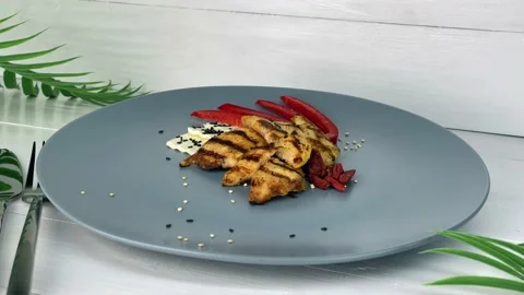 Grilled chicken Stock Footage 148231028
