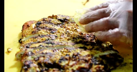 Grilled chicken Stock Footage 295973048