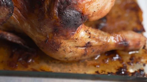 Grilled chicken leg Stock Footage 104358309