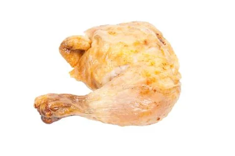 Grilled chicken leg Stock Photos