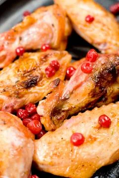Grilled chicken, macro Stock Photos