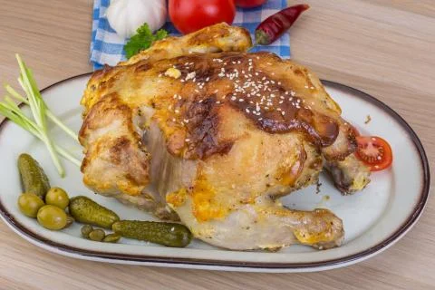 Grilled chicken Stock Photos
