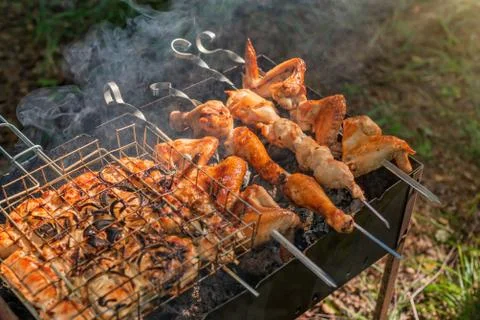 Grilled chicken Stock Photos