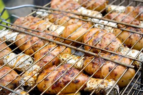 Grilled chicken Stock Photos