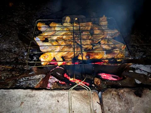 Grilled chicken Stock Photos