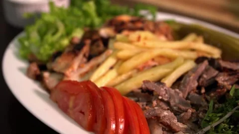 Grilled Chicken Plate Stock Footage 319207429