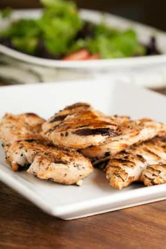 Grilled Chicken Salad Stock Photos