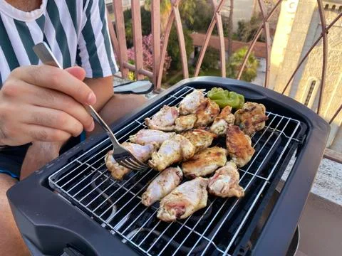 Grilled chicken, selective focus. Stock Photos